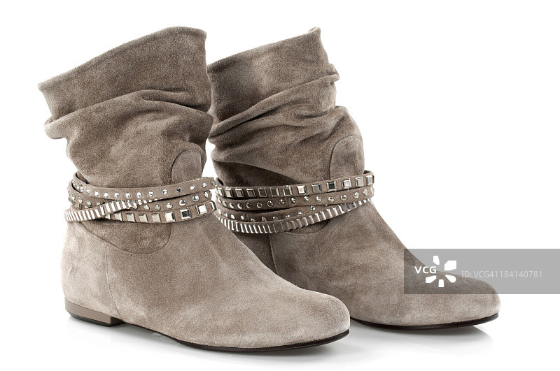 绒面革靴子图片素材