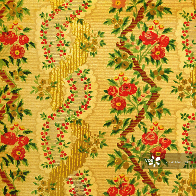 高分辨率复古花卉壁纸图片素材