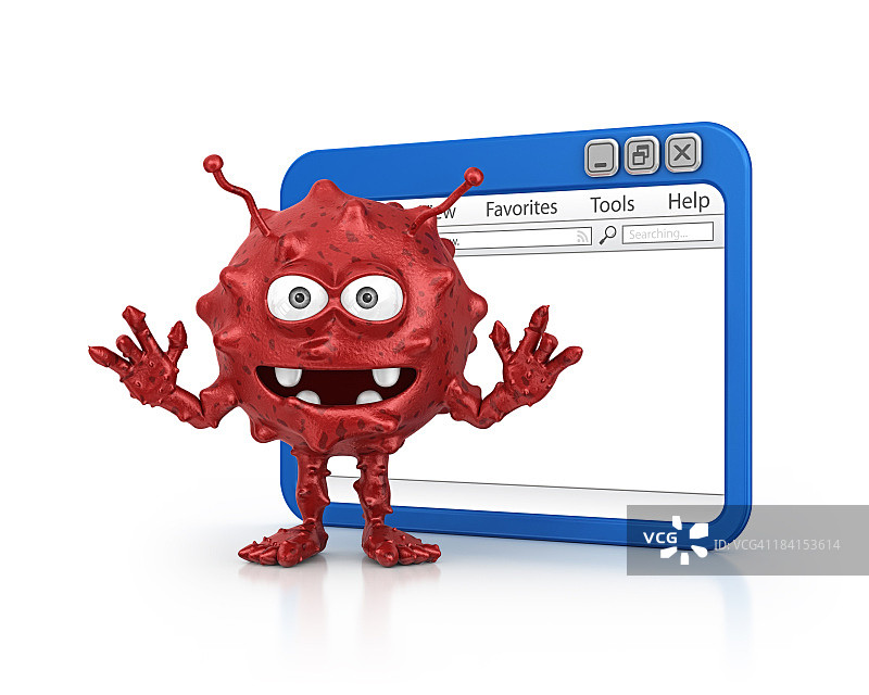 电脑漏洞与网络浏览器图片素材