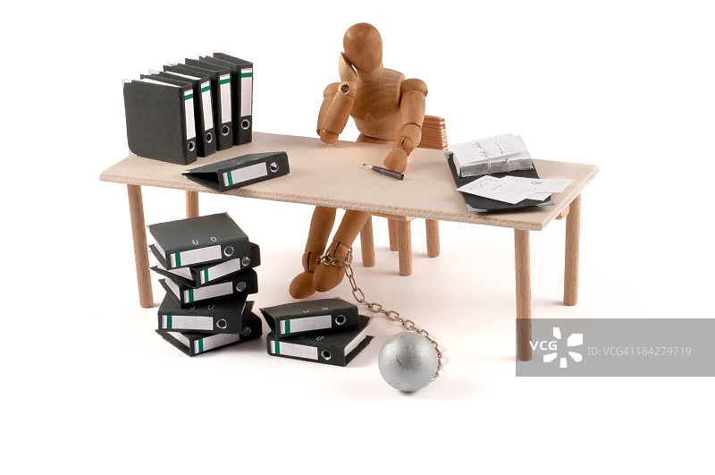 木制人体模型星期一早上图片素材