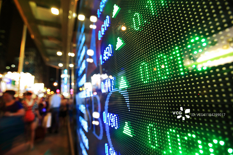 显示股票市场图表图片素材