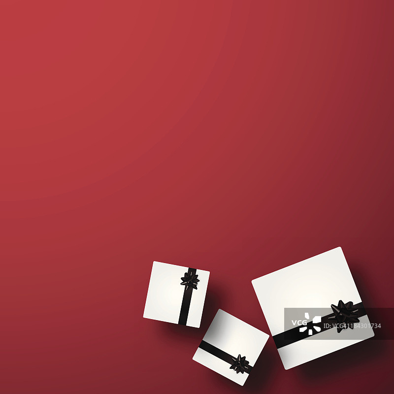 红色背景上的礼品图片素材