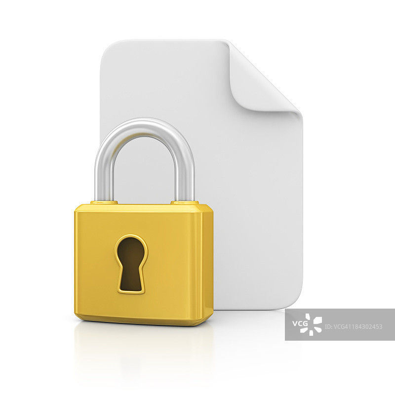 文件和锁定的挂锁图片素材