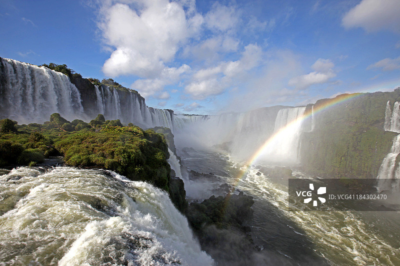 伊瓜苏瀑布的彩虹图片素材