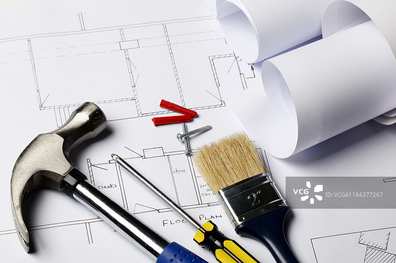 建筑房屋平面图图片素材