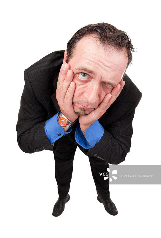 悲伤的商人图片素材