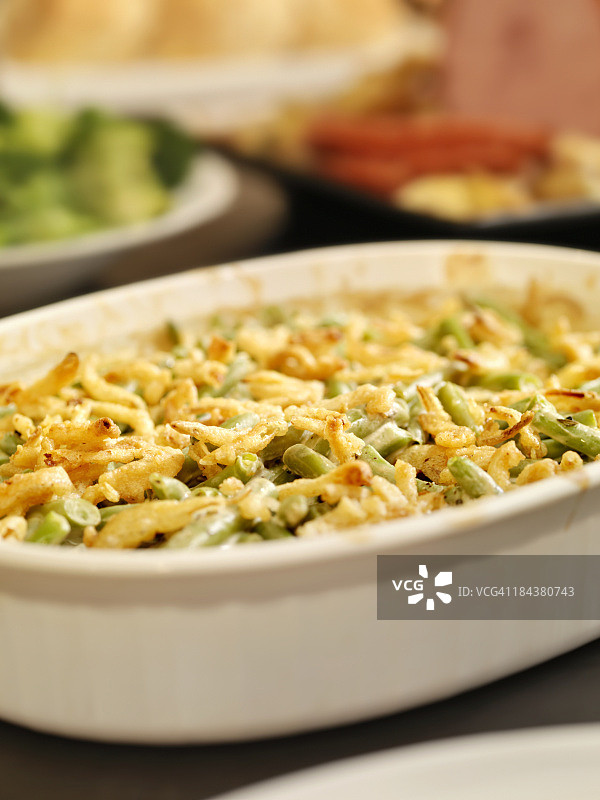 传统四季豆砂锅图片素材