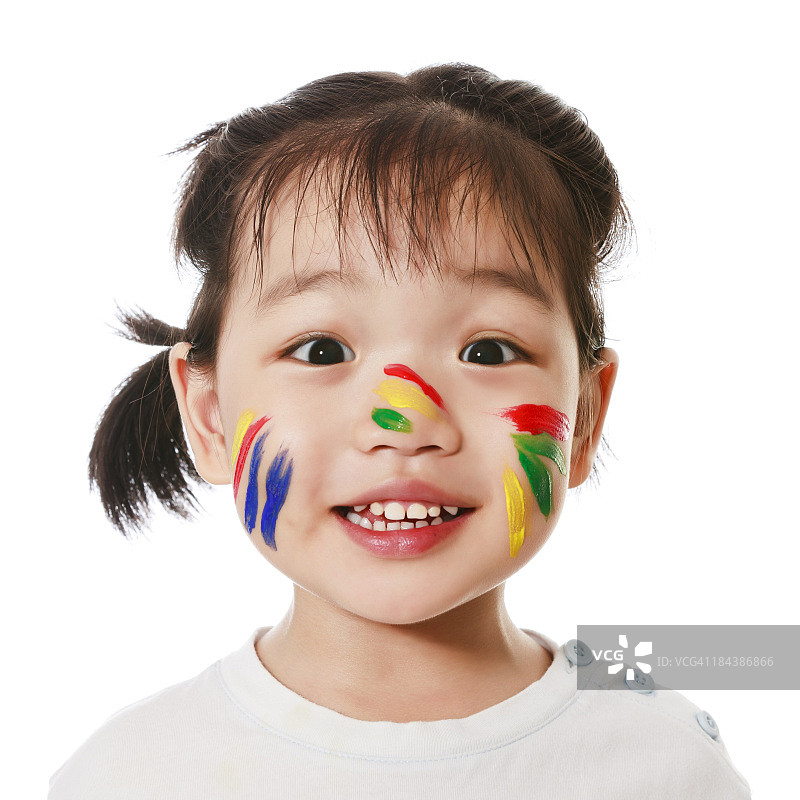 快乐的儿童面部图片素材