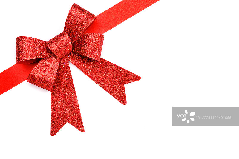 红色礼品蝴蝶结图片素材