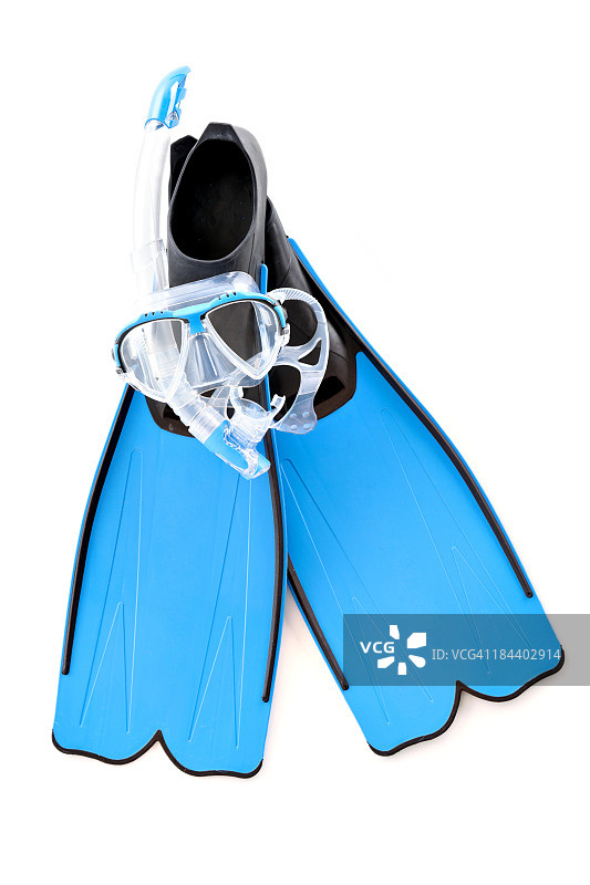 蓝色浮潜套装图片素材
