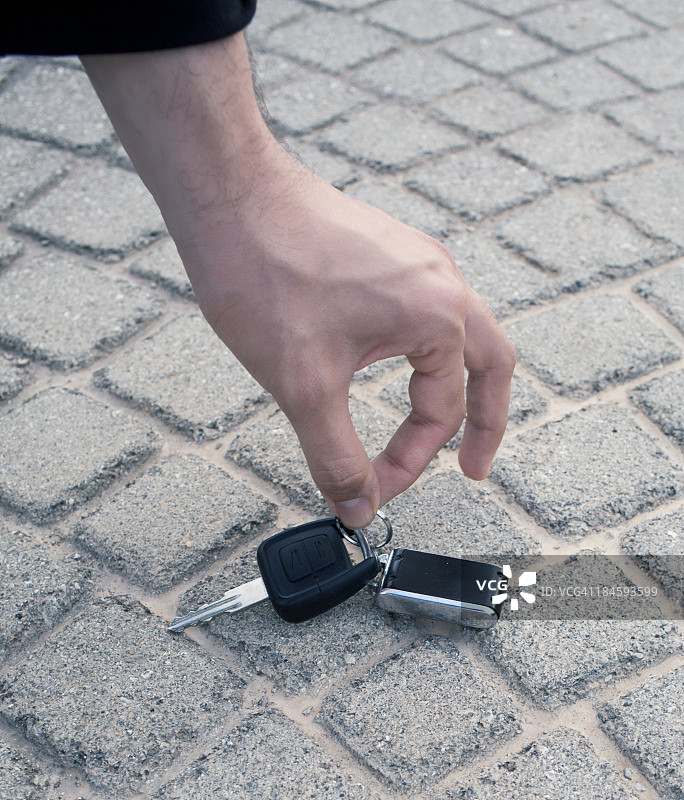 寻找丢失的车钥匙图片素材
