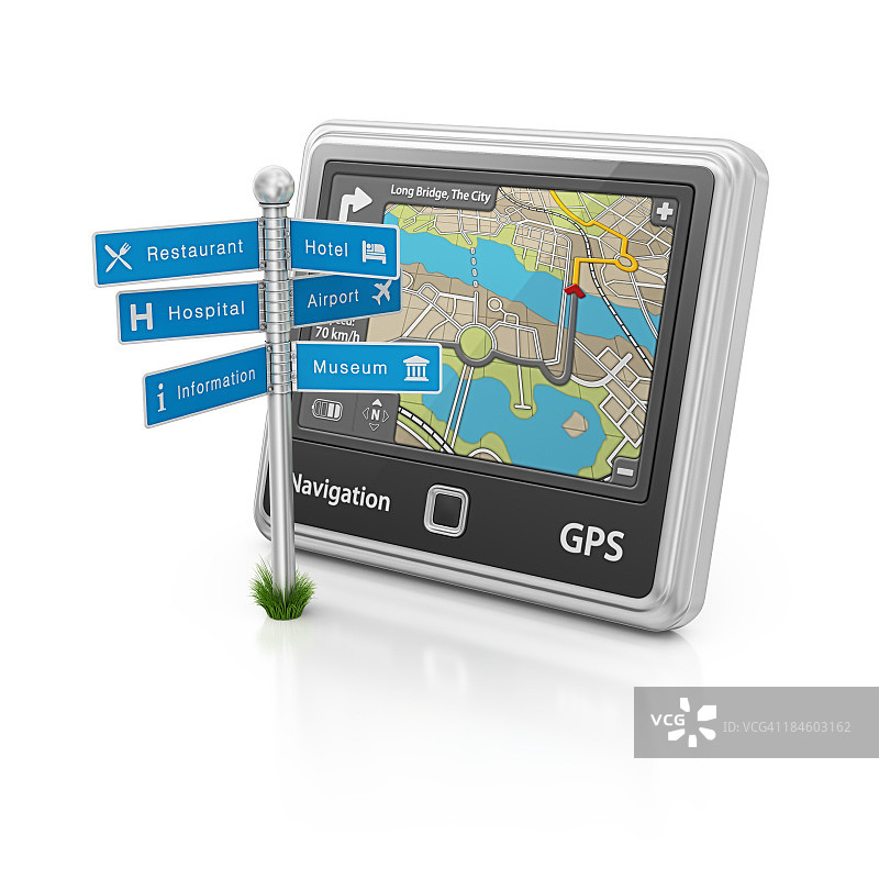 导航和旅游标志柱图片素材