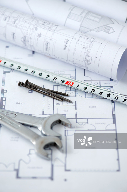 建筑蓝图图片素材