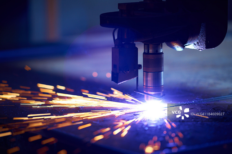 用等离子激光切割金属图片素材