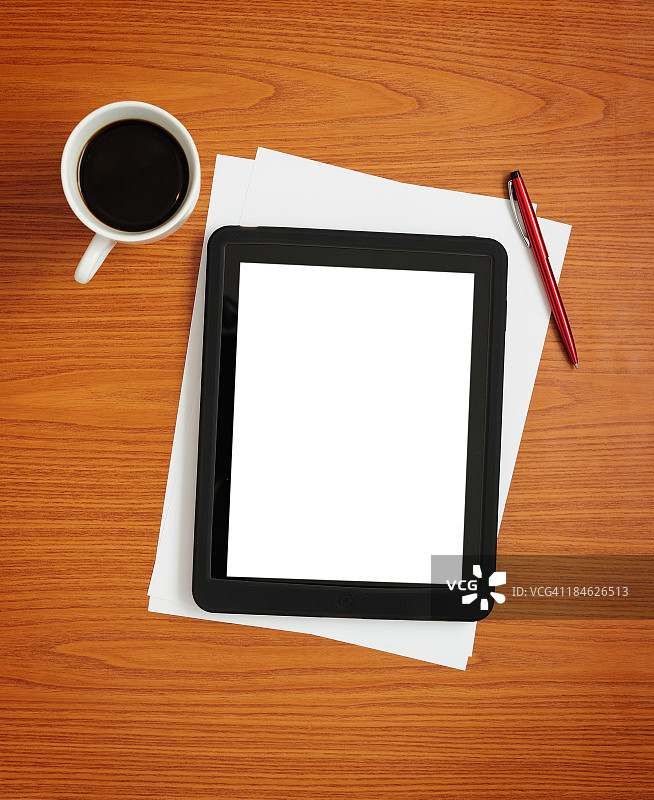 带空白屏幕的平板电脑图片素材
