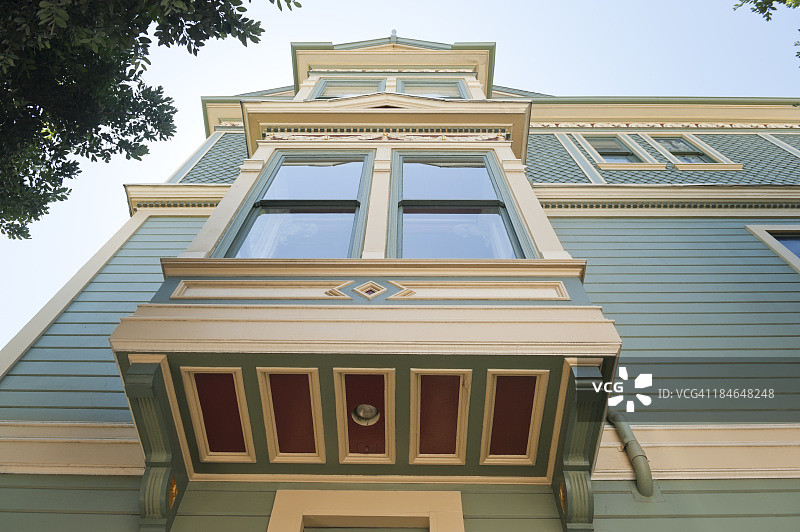 旧金山的维多利亚式房屋图片素材