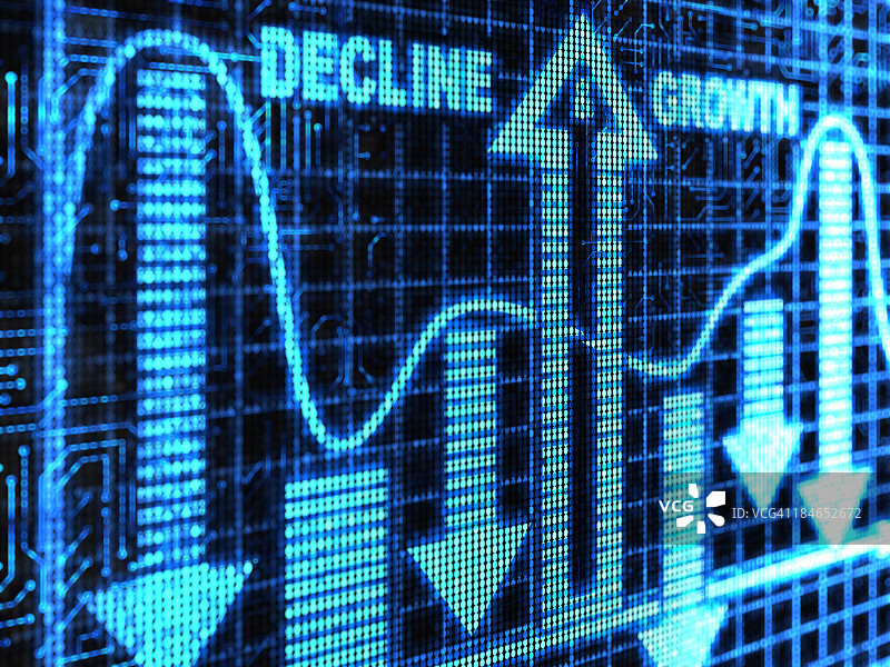 衰退与增长图片素材