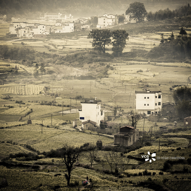 中国婺源梯田风光图片素材