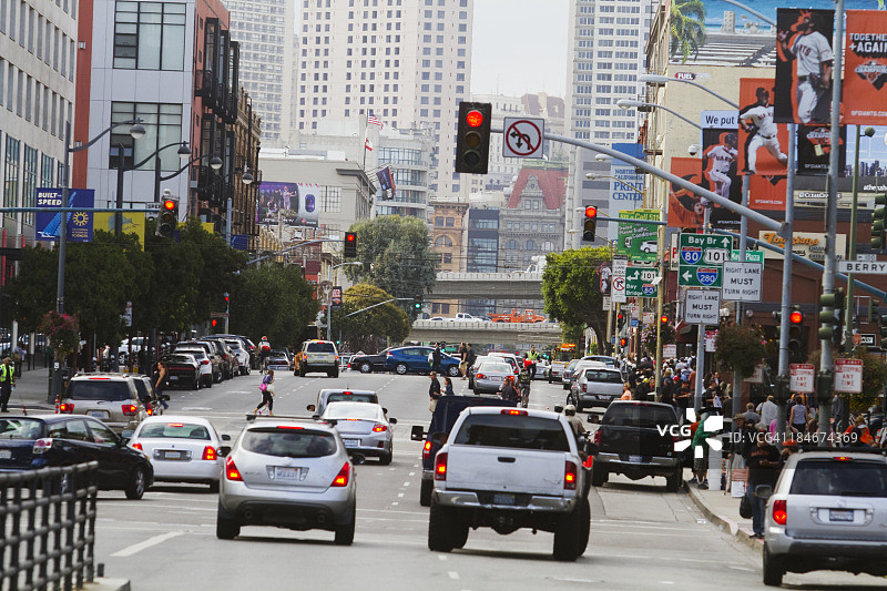 繁忙的城市街道图片素材