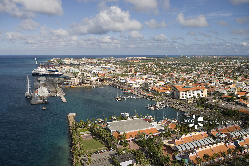 奥拉涅斯塔德港口航拍图片素材