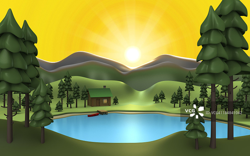 日出营地图片素材
