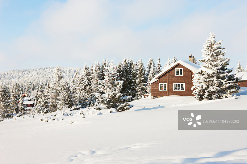 林中木屋图片素材