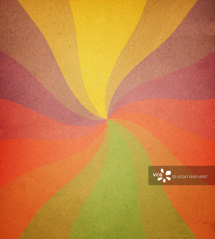 带有螺旋光芒图案的旧纸图片素材