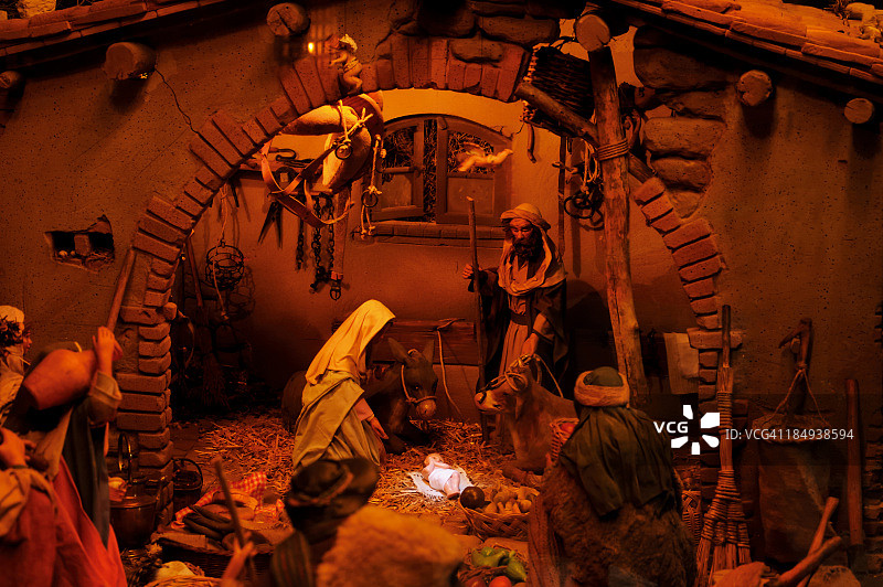 圣诞节耶稣诞生场景图片素材