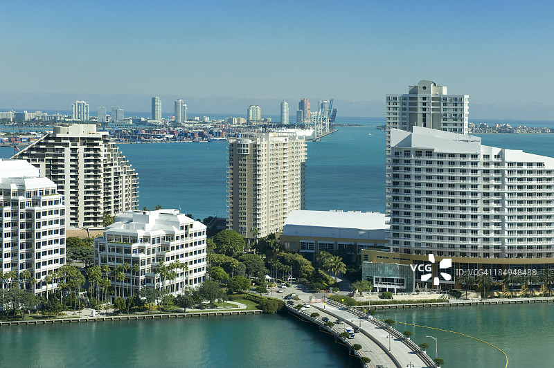 布里克尔岛和迈阿密海滩图片素材