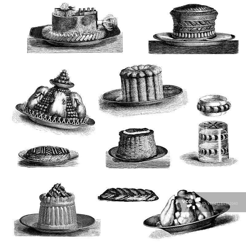 法式经典美食菜肴合集图片素材