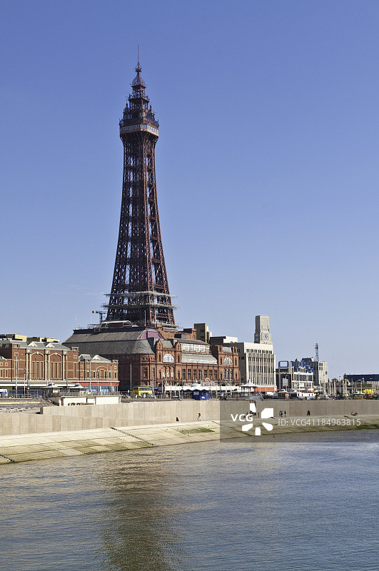 英国布莱克浦塔海滨夏季度假胜地图片素材