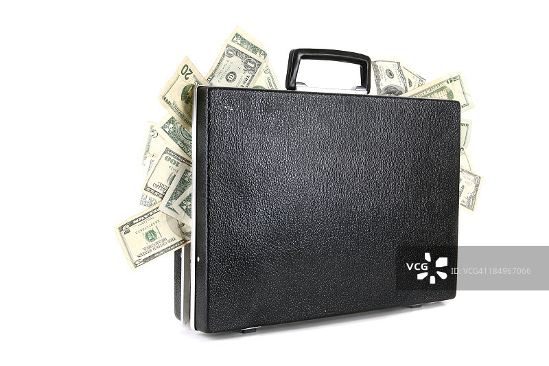 装满现金的公文包图片素材