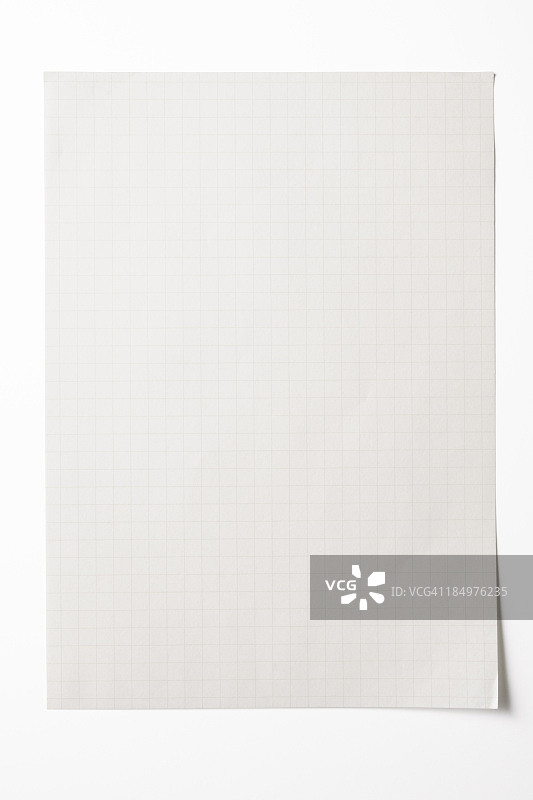 白色背景上的空白坐标纸独立拍摄作品图片素材