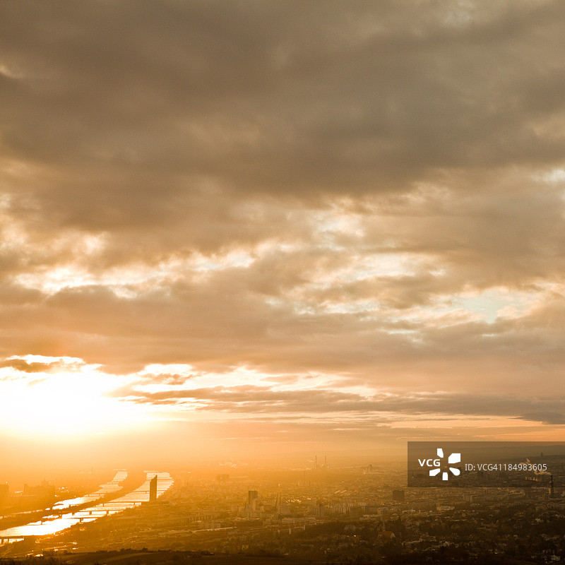 维也纳城市景观鸟瞰图图片素材