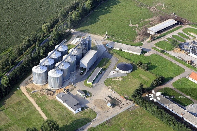 农业仓储设施航拍照片图片素材