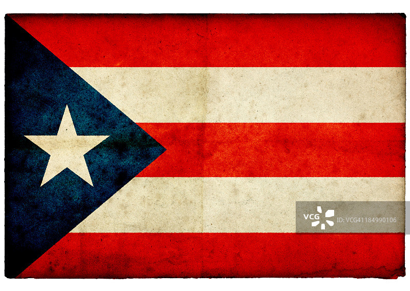 粗糙旧明信片上的波多黎各图片素材