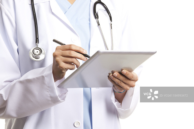 使用平板电脑的医生图片素材