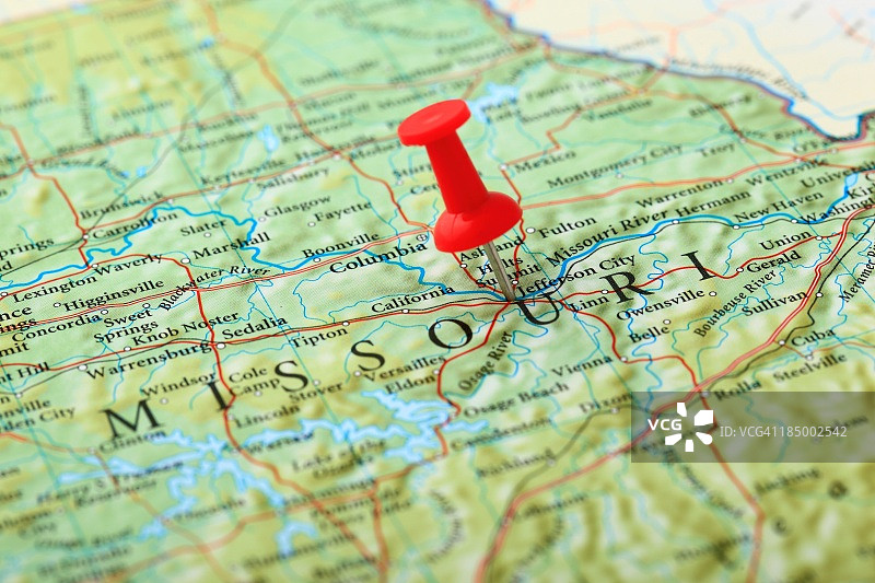 美国密苏里州杰斐逊市地图图片素材