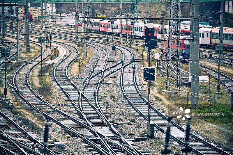 维也纳的火车和铁路图片素材