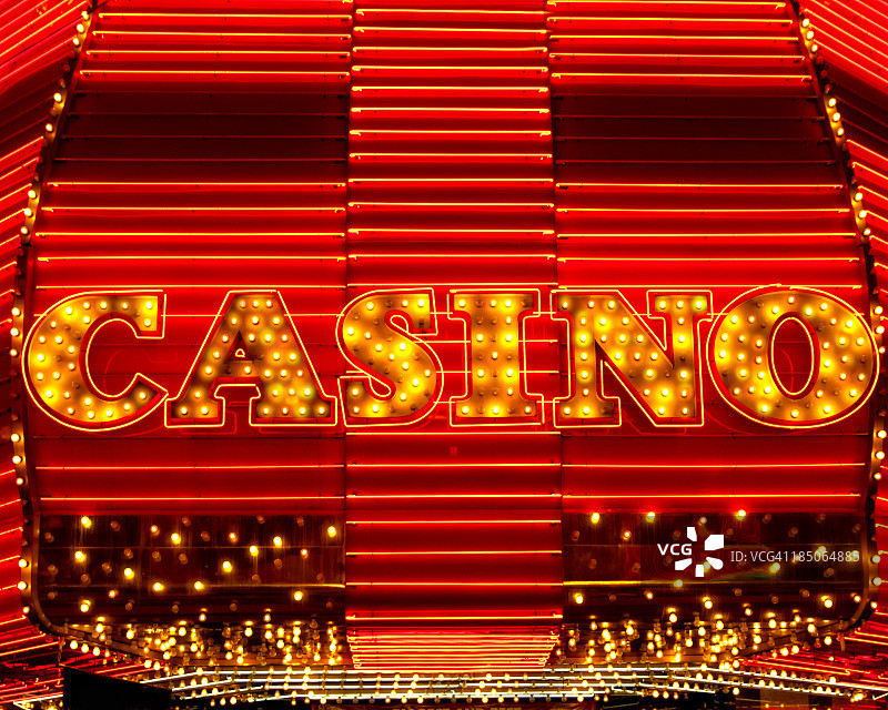 赌场招牌特写图片素材