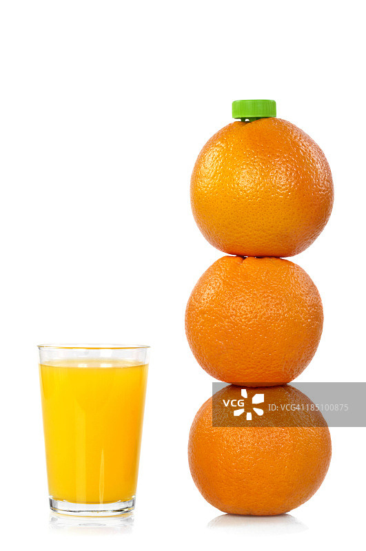 橙色果汁瓶图片素材