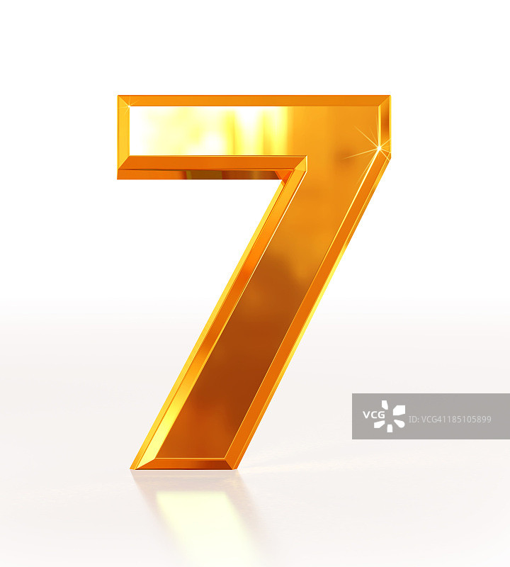 金色数字7图片素材