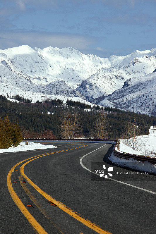 冬季的圣海伦斯火山图片素材