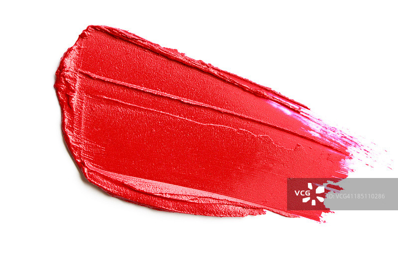 红色口红涂抹图片素材