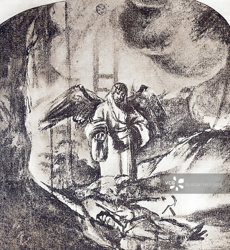 伦勃朗素描图片素材