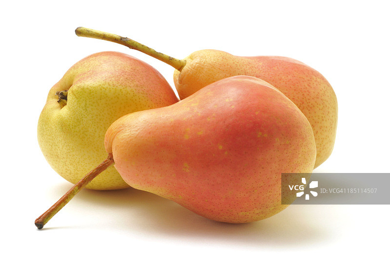 三颗红晕梨图片素材