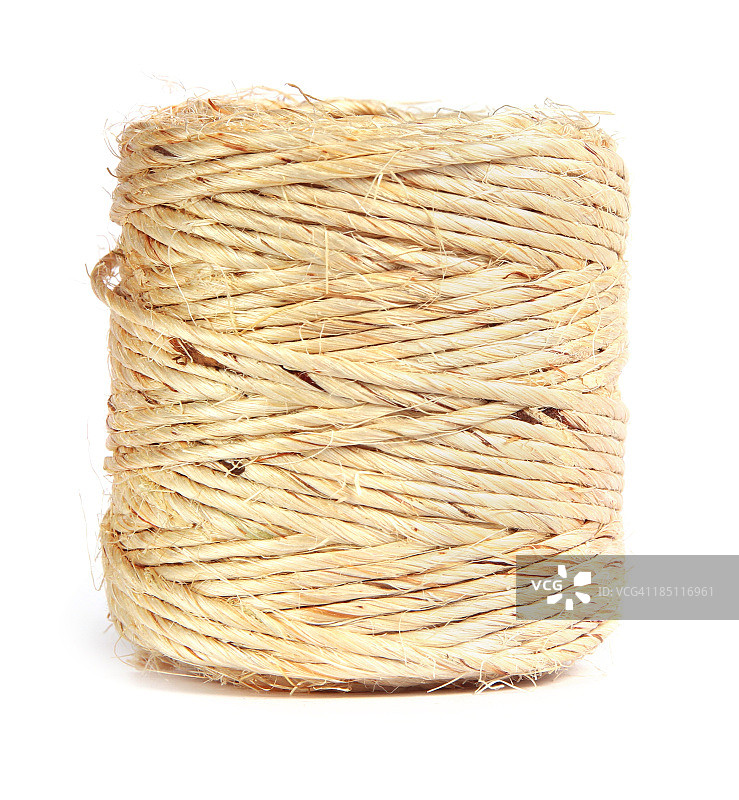 白色背景下的细绳图片素材