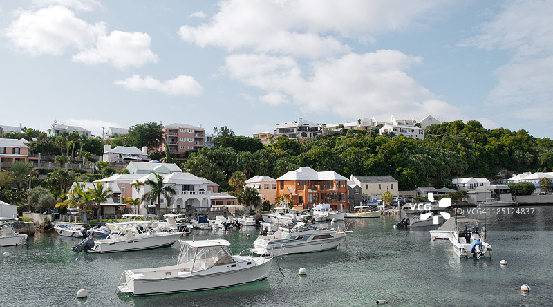 百慕大弗拉茨村的码头图片素材