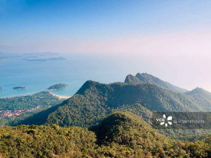 兰卡威岛屿鸟瞰图片素材