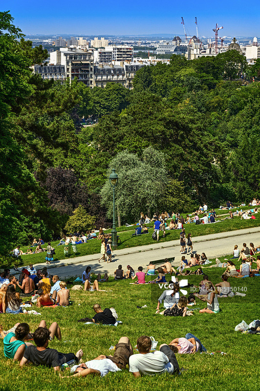 法国巴黎肖蒙山公园图片素材